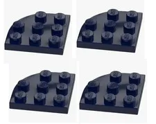 LEGO® 4x Plate 3x3 Half Round Earth Blue | 30357 | 6251836 | MOC Building Plate Blue