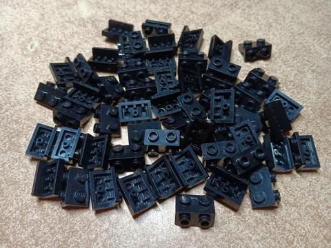 LEGO BULK LOT OF 56 BLACK 1X2-1X2 BRACKET #99781
