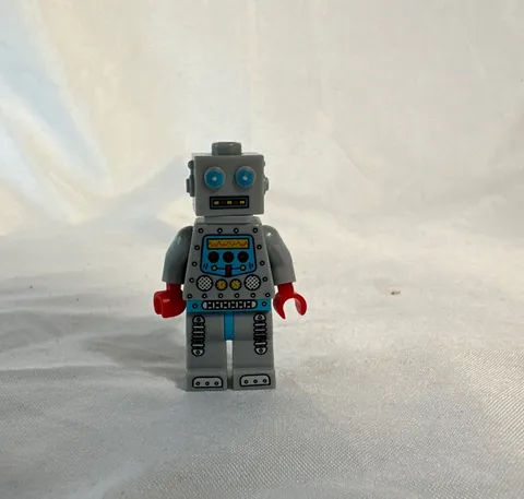 LEGO Minifigures Series 6 Clockwork Robot Minifigure White Red Hands Plastic