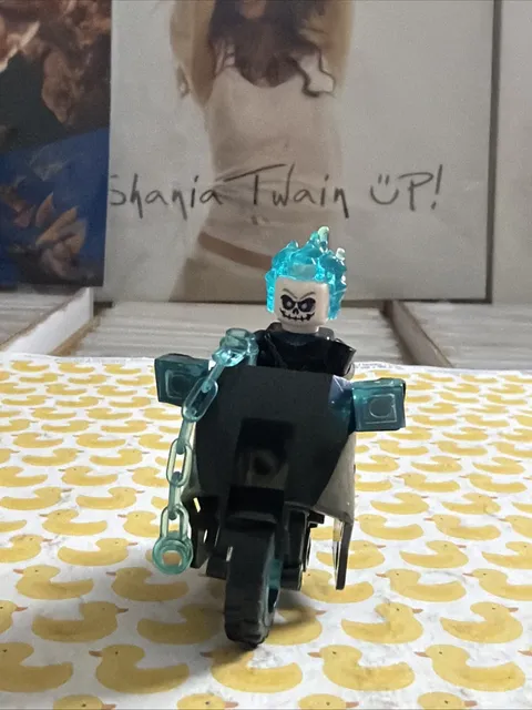 BLUE GHOST RIDER MOTORCYCLE CHAIN MARVEL SUPER HEROES LEGO MINIFIG nic cage