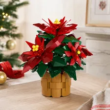 LEGO Icons Poinsettia 10370 Botanical Collection 608 Pieces