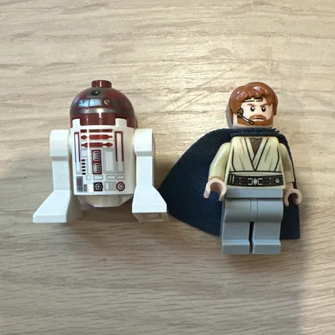 LEGO Star Wars Lot of 2 Minifigures - Obi-Wan Kenobi w Cape + his droid