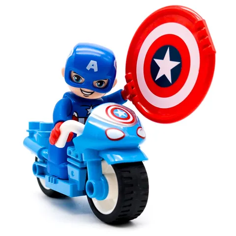 LEGO DUPLO Captain America Bike Shield Marvel dupmc3pb07 27372pb07 47394pb281