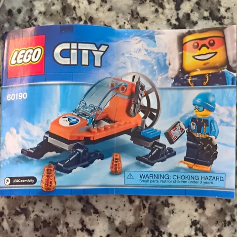 LEGO City Arctic 60190 Arctic Ice Glider 50 pcs w/ Instructions Minifig No Box