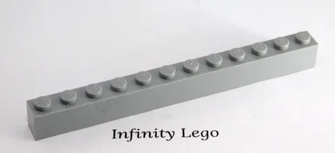 10 LEGO Light Bluish Grey Bricks 1 x 12 (6112) - (10 Pieces)