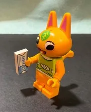 Lego Animal Crossing Tangy Minifigure ANI011  77051  Nintendo w/Airport Ticket