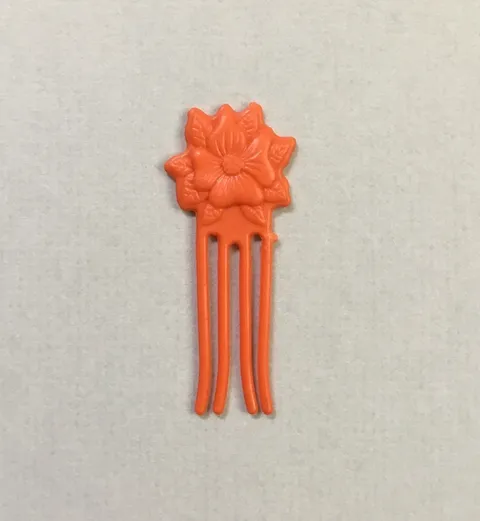Vintage Barbie Doll Peaches N Cream Orange Flower Hair Comb 7926 ONLY 1984