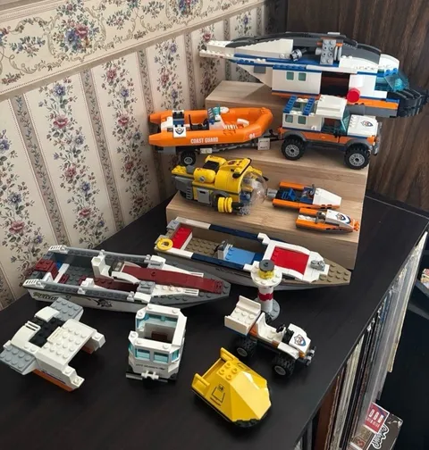LEGO City Coast Guard Mixed Lot Rescue Boat, Ship, Helicopter & Vehicles