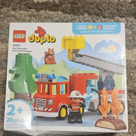 LEGO DUPLO 10473 Fire Truck w/ Hose & Firefighter 28 pcs Age 2+ EMS Set Present
