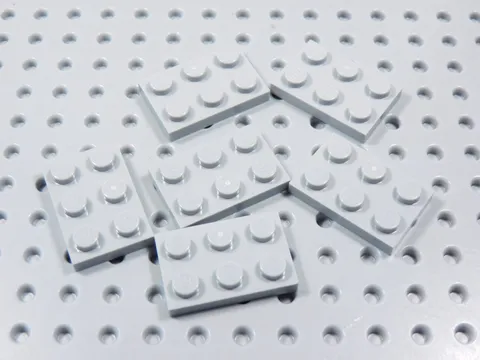 LEGO Lot of 6 Light Bluish Gray 2x3 Plates BR