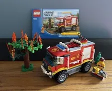 LEGO City #4208 Fire Truck Completely Built w/ Instruction & Minifigures Retired
