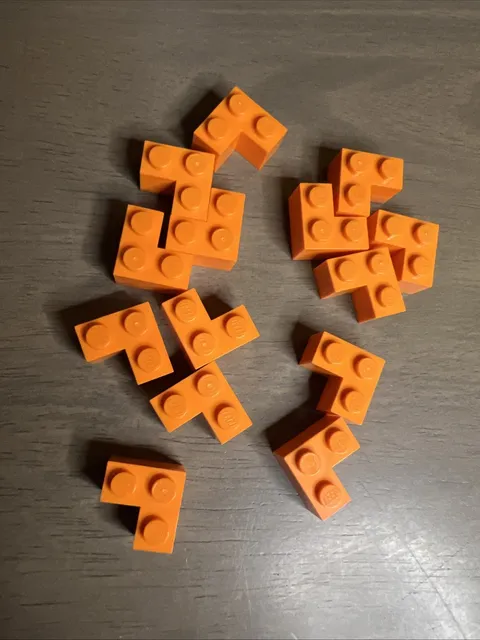 LEGO 2357 Orange Brick 2 x 2 Corner 13 Pieces
