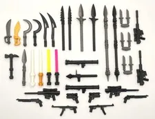 Weapons Accessories For Lego Minifigure Spear Dagger Sword Collection Lightsaber