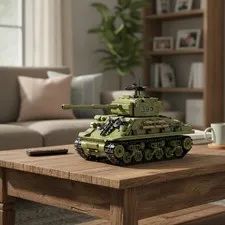 Educational & Fun Military Tank Model Kit - 991 Pcs, Movable Turret & Tracks