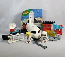 Lego Duplo 10944 Space Shuttle Mission Complete Set Astronauts No Box
