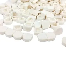 100 Pieces LEGO® Tile, Round 1 x 1 Half Circle Extended White 24246