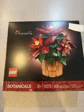 New Lego Botanicals Christmas Holiday Poinsettia 10370 Building Set Toy