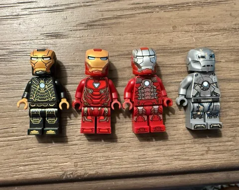 LEGO Marvel Iron Man Minifigure Lot of 4 Plastic Figures Super Hero Minifigs