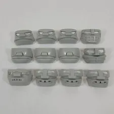 12X LEGO NHL Hockey Various LIGHT GREY Sports Masks Parts Lot 45535 44855
