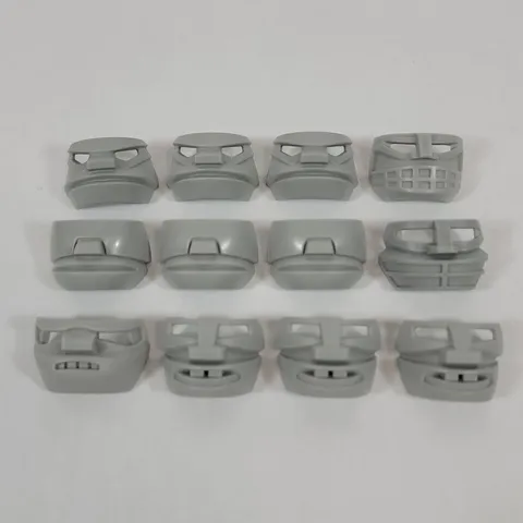 12X LEGO NHL Hockey Various LIGHT GREY Sports Masks Parts Lot 45535 44855