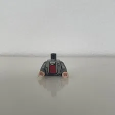 LEGO - Minifig, Torso Female Silver Jacket w/ Collar & Red Undershirt 