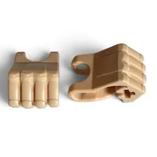 LEGO Hero Factory Bionicle Fist Hands 93575 Light Nougat Lot of 2