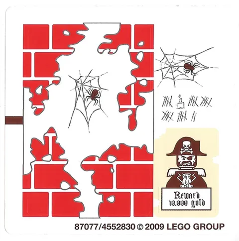 new LEGO Sticker Sheet from Soldiers' Fort set 6242 (Red Bricks Version)