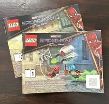 Lego 76184 Spiderman No way Home Set Instruction Manual Booklet 1 & 2
