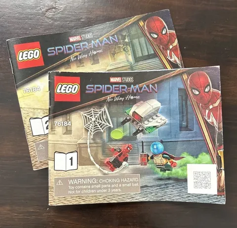 Lego 76184 Spiderman No way Home Set Instruction Manual Booklet 1 & 2