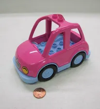 Lego Duplo PINK CAR Vehicle Van for House Family Mom Dad Kids Village Town #4