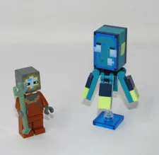 Lego Minecraft "DIVER" min109 SQUID 21180 Minifigure