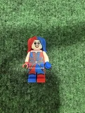 LEGO Harley Quinn Minifigure DC Super Hero Blue Red Pigtails sh260 76053
