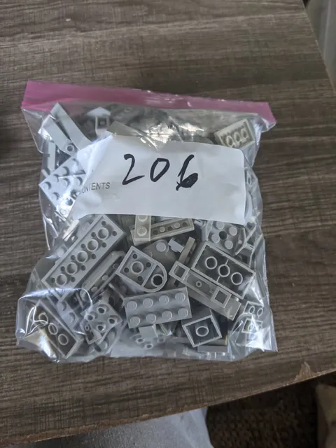 LEGO? LT. GRAY COLOR 200+ PIECE LOT VARIOUS SIZES & SHAPES PREOWNED PLEASE READ!