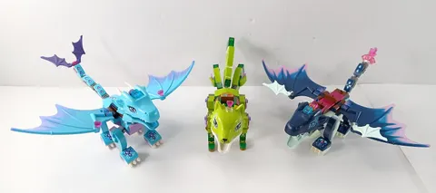 Lego Elves EARTH FOX + SAPPHIRE DRAGON + WATER DRAGON Building Block Toy Figures