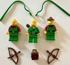 LEGO Castle Forestmen Minifigure Lot cas240a cas139 Vintage Quiver Bows Vines