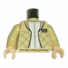 LEGO Minifigure Torso SW Checkered Jacket with White Undershirt Pattern (Leia)