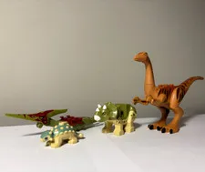 RARE LEGO Jurassic World Dinosaur Lot Of 4! Gallimimus Baby Ankylosaurus + More!