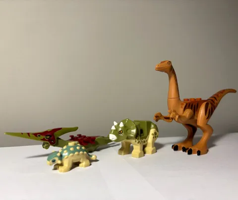 RARE LEGO Jurassic World Dinosaur Lot Of 4! Gallimimus Baby Ankylosaurus + More!