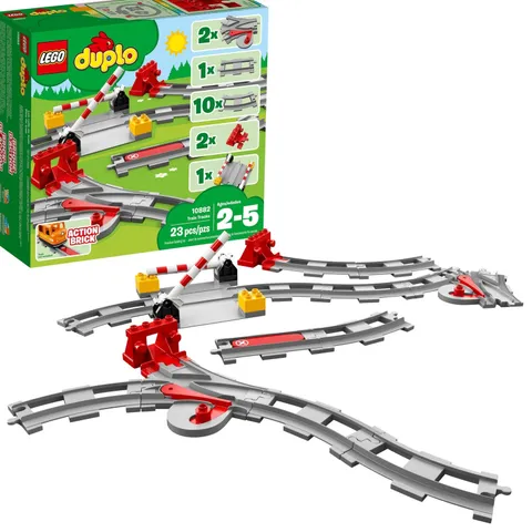 LEGO DUPLO Town Train Tracks 10882 Building Kit 23pcs Toy Bricks