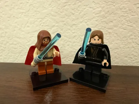 Lego Obi-Wan Kenobi & Anakin Skywalker (7257) with Light Up Lightsaber 2005!!!