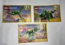 LEGO 31058 Creator Mighty Dinosaurs Replacement Instructions - Set of 3 Booklets