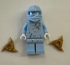 LEGO Zane NRG Ninjago Minifigure Njo069 Light Blue Rare
