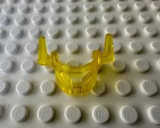LEGO Minifigure, Visor with T Slit Wide and Horns on Sides 22395 Trans-Yellow