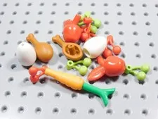 LEGO Food Lot Minifig Cherries Carrot Eggs Apples Drumsticks BT
