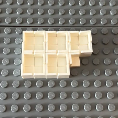 Lego Lot White 6231 Panel 1 x 1 x 1 Corner (lot of 4)