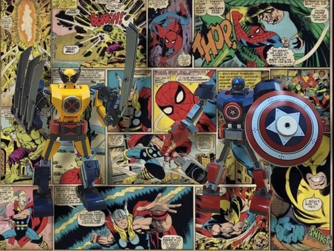 Lego Marvel Captain America (76168) & Wolverine (76202) Mech Armor Sets w/Manual