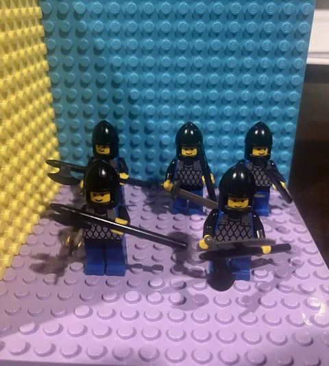 Lego Minifigures Castle Black Knights Vintage Rare 1988 See Description 