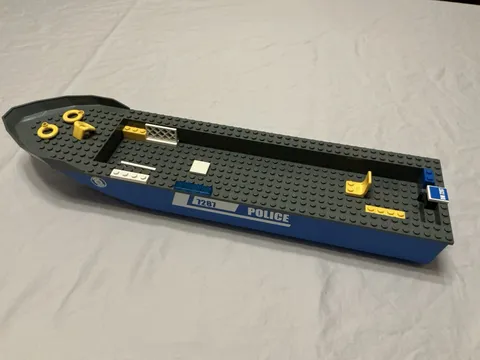 LEGO City Police Patrol Boat 7287 Large Blue Boat Hull with Stickers