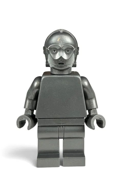 OFFICIAL LEGO - Star Wars C-3PO  Pearl Dark Gray Monochrome Prototype Minifigure