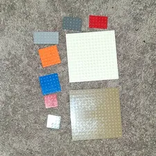 LEGO Multicolor Baseplate & Building Plate Bulk Lot, 9 Pieces Plastic